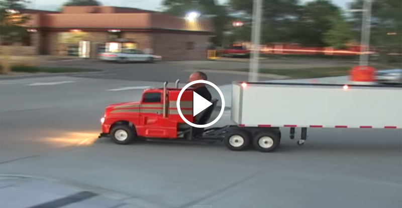 Cruising ’round town in the Little Kenworth