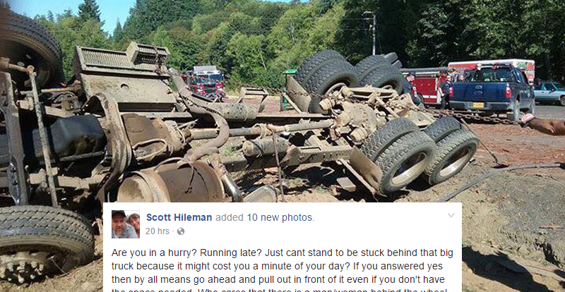 Man’s Facebook Post About Devastating Semi Truck Crash Goes Viral