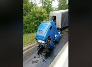 VIDEO: Truck driver walks away from insane crash in Little Rock, AR