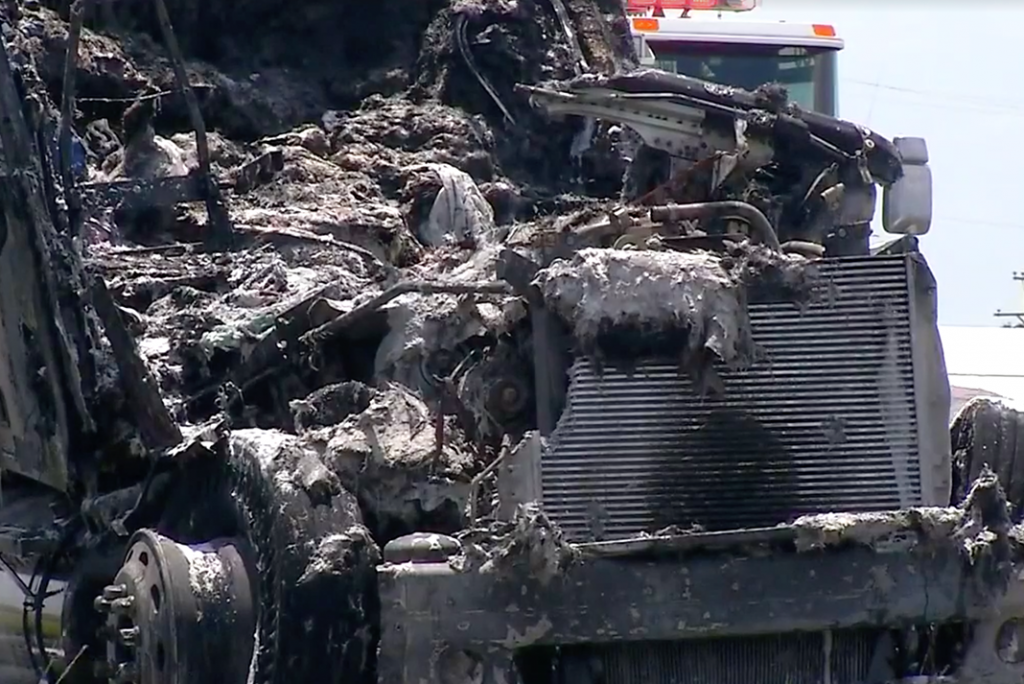 Texas trucker and passenger escape semi fire just in time