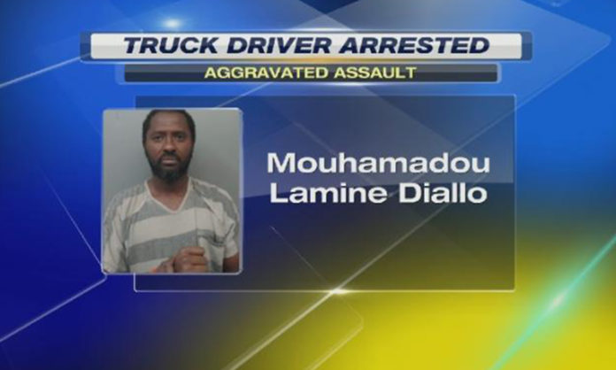 Trucker arrested for attempting to run over security guard at truck stop