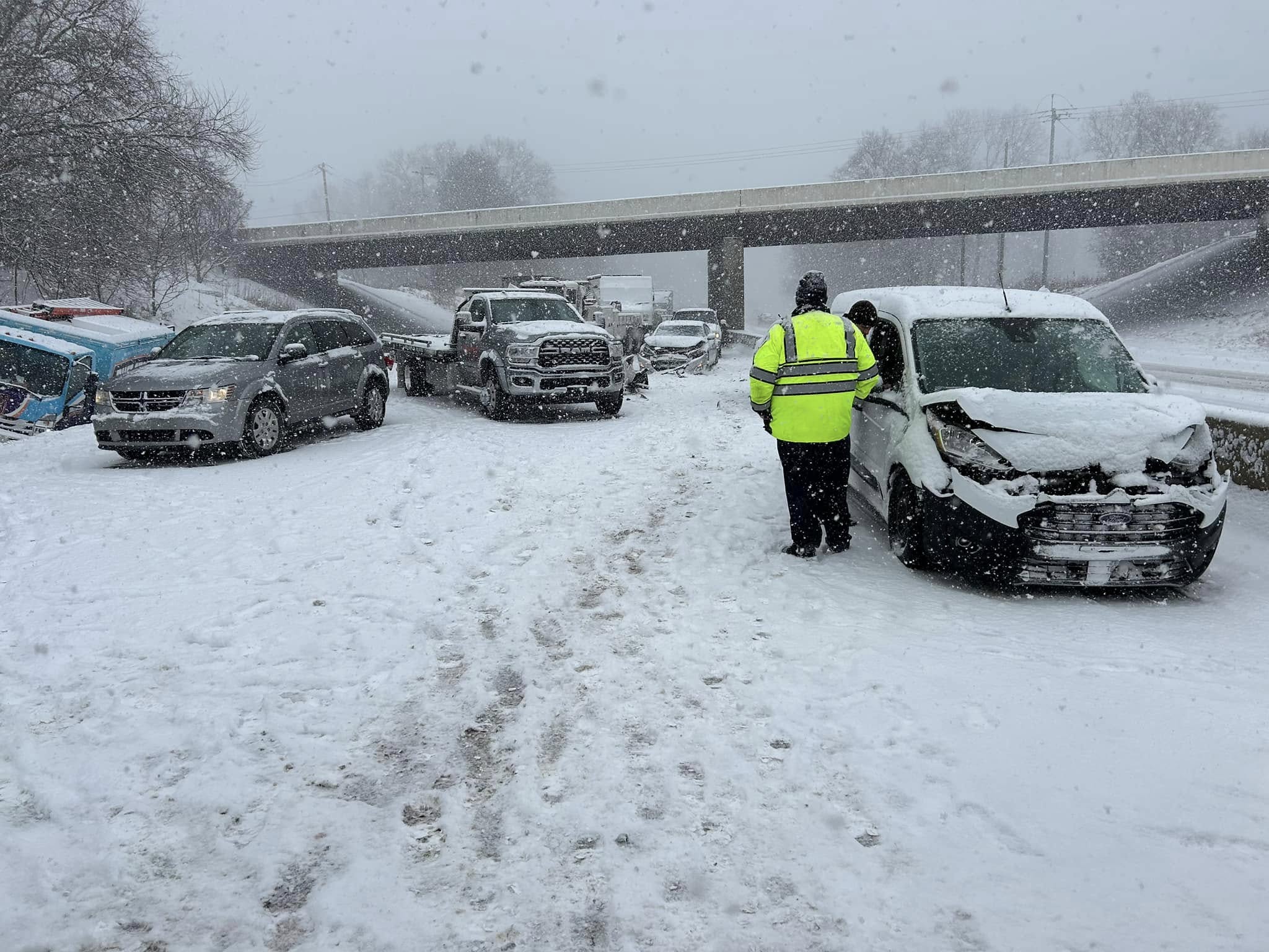 Multiple crashes including 15 vehicle PILEUP reported on South Bend Bypass