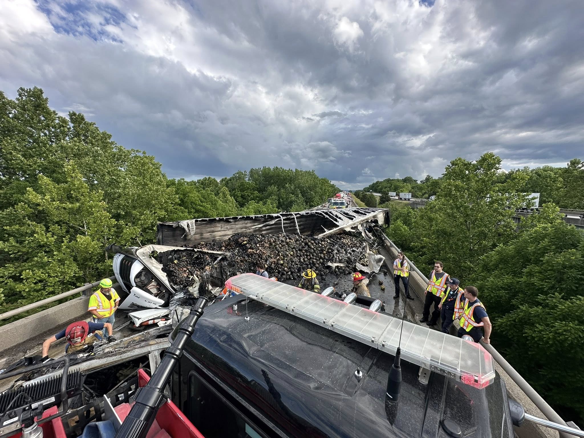 Car driver charged in I-81 crash that sent cab of semi truck PLUMMETING into Virginia river
