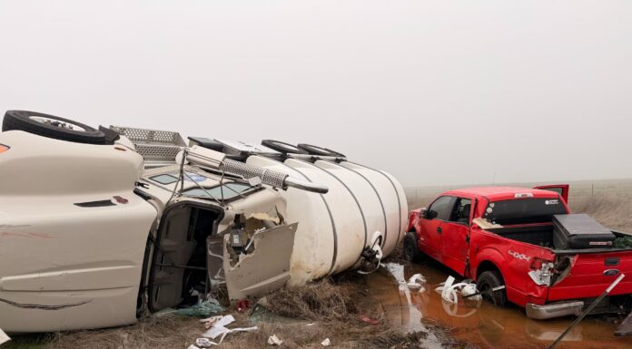 CMV crash involving pickup triggers DEF spill, HAZMAT response