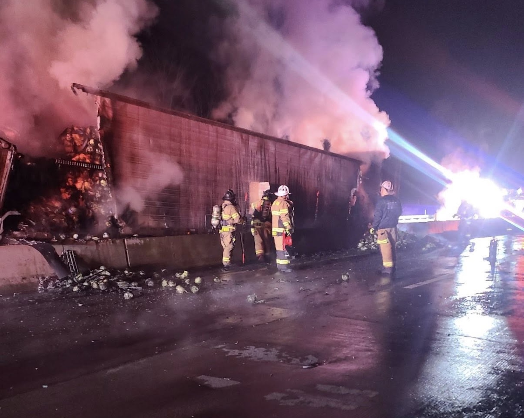 Wrong way motorist strikes THREE tractor trailers on Pennsylvania interstate
