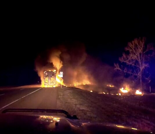 Sheriff says ‘no HAZMAT danger’ after semi trailer loaded with gummy bears goes up in flames