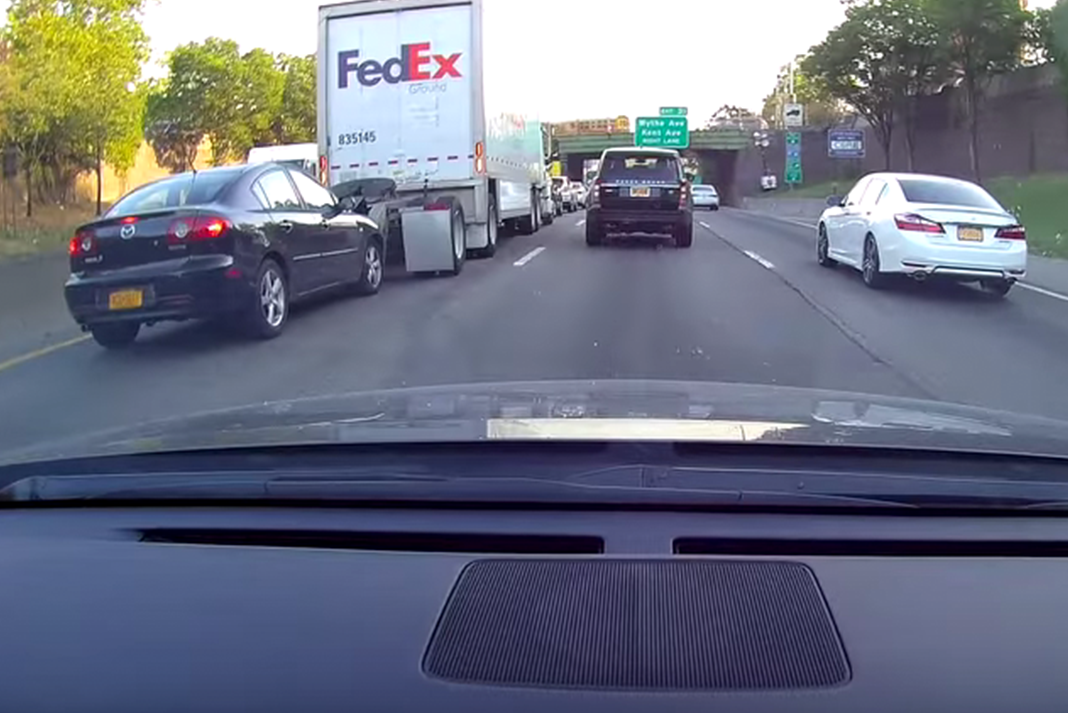 VIDEO: Motorist forgets the “stop” part of “stop-and-go” traffic