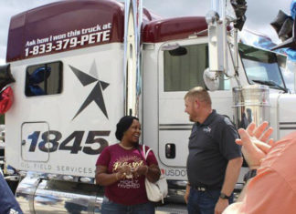 Trucker awarded refurbished Peterbilt for referring drivers to employer