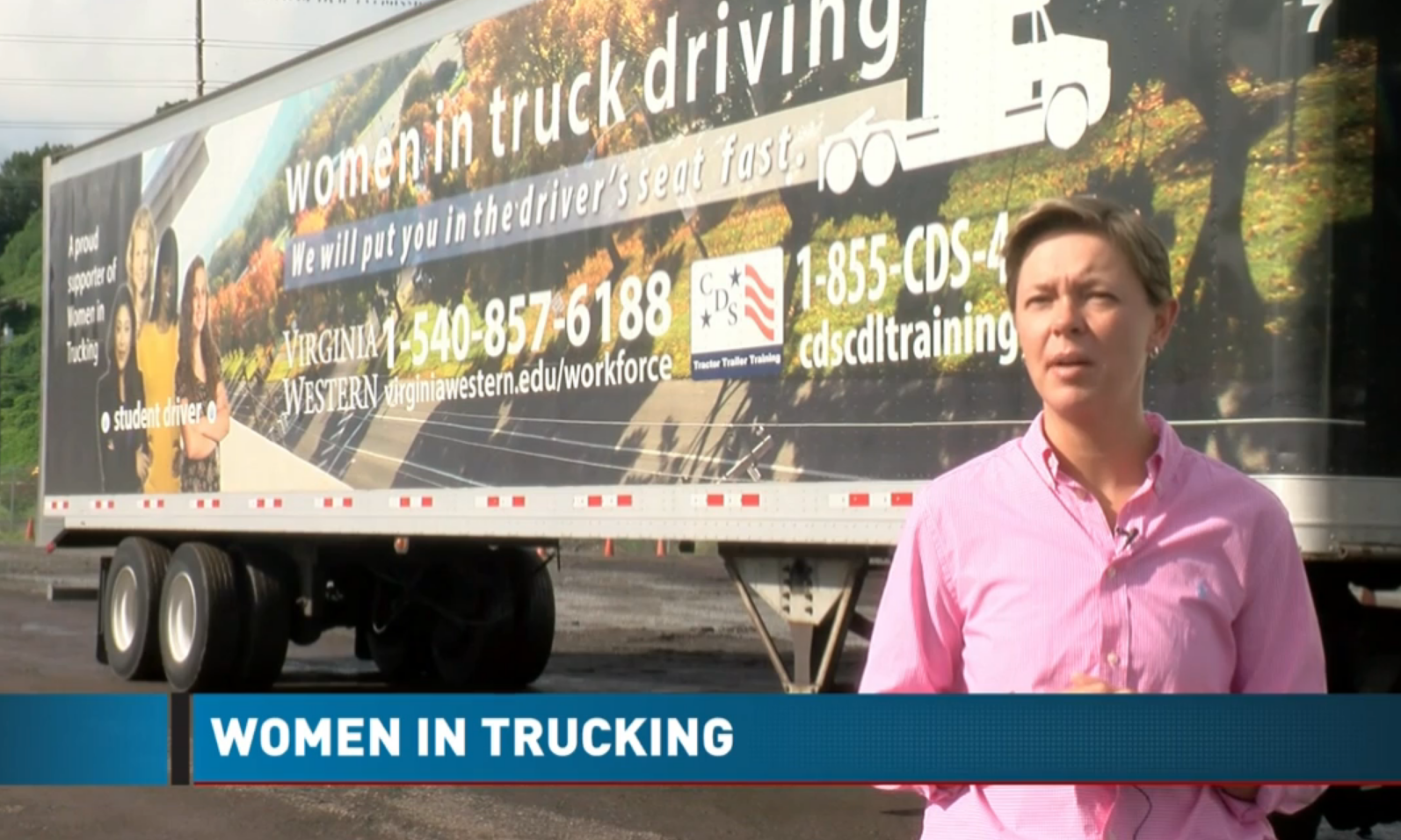 Trucking school aiming to attract female drivers with women-specific advertising