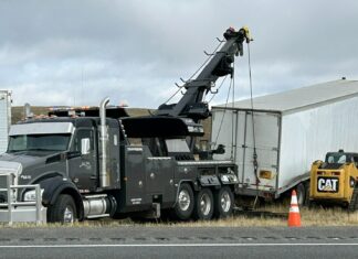 Tractor trailer went ‘AIRBORNE’ in close call with I-80 landmark, Wyoming troopers say
