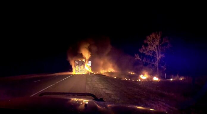 Sheriff says ‘no HAZMAT danger’ after semi trailer loaded with gummy bears goes up in flames